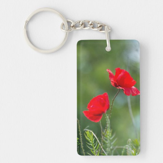 Wilde papaver sleutelhanger (Voorkant)