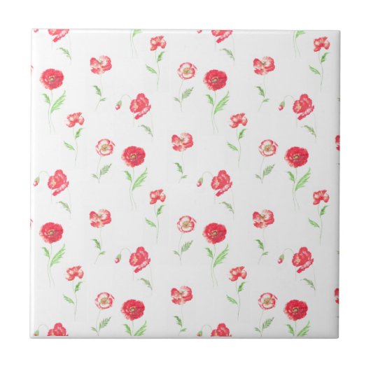 Wilde papaver tegeltje (Voorkant)