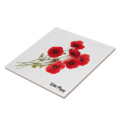 Wilde papaver tegeltje (Zijkant)