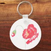 Wilde papaverbloem sleutelhanger (Voorkant)