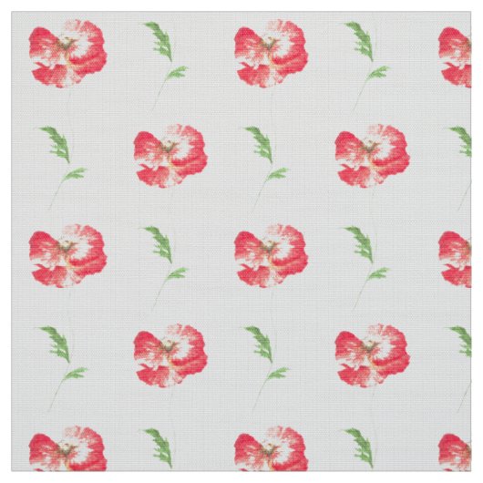 Wilde papaverbloem stof (Swatch)