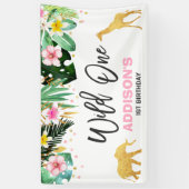 Wilde partij Oerwouden van een partijenbanner Spandoek (Verticaal)