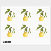 Wilde peren vierkante sticker (Vel)