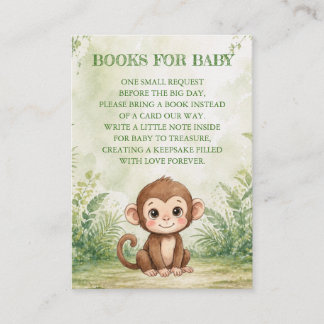 Wilde Peuter Baby Shower Boeken voor Baby Informatiekaartje