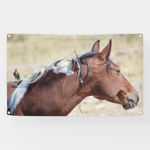 WILDE PINTO MET BIRD BANNER MET GROMMET