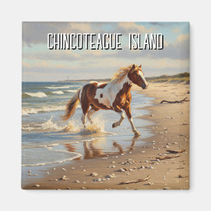 Wilde Pony in Chincoteague Island Virginia Reizen Magneet