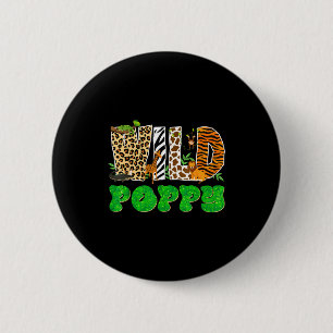 Wilde Ppy Zoo Safari Dier Verjaardag Matching Fami Ronde Button 5,7 Cm