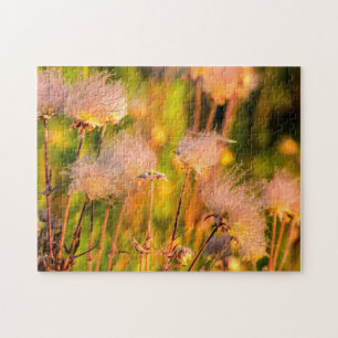 Wilde Prairie Smoke Bloemen In Espenbos Legpuzzel