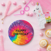 Wilde psychedelische stropdas kleurstof abstract p papieren bordje (Feest)