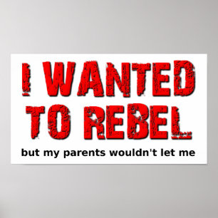 Wilde Rebelleren Grappige Poster