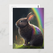 Wilde regenboogkonijn Briefkaart (Voorkant / Achterkant)