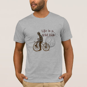  Wilde Ride Steampunk Bicycle Collage T-shirt