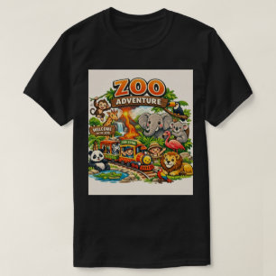 Wilde Rit: Speelse Exotische Dierentuin & Trein T-shirt