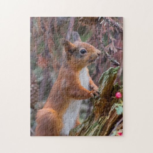 Wilde rode eekhoorn legpuzzel (Verticaal)