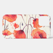 Wilde rode klaprozen, waterverf Case-Mate iPhone case (Achterkant (horizontaal))
