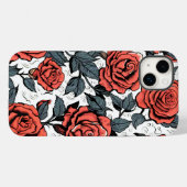 Wilde rode rozen Case-Mate iPhone case (Achterkant (horizontaal))