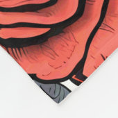 Wilde rode rozen fleece deken (Hoek)