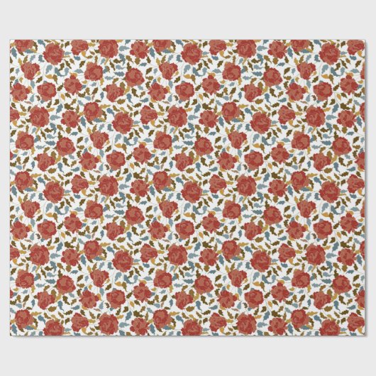 Wilde Roos Bloemblaadjes Tuin Affaire Trouwen Cadeaupapier (Vlak)