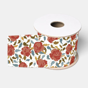 Wilde Roos Bloemblaadjes Tuin Bruiloft Grosgrain Lint