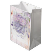 Wilde Roos en lavender Summer Flower Wedding Medium Cadeauzakje (Voorkant Gekanteld)