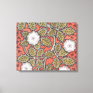 Wilde Roos Kunst Illustratie Bloem Vintage Canvas Afdruk