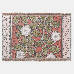 Wilde Roos Kunst Illustratie Bloem Vintage Deken