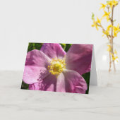 Wilde Roos Notecard Kaart (Gele Bloem)