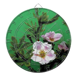 wilde roze roos bloemen in het groen, Elegant Dartbord