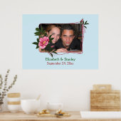 Wilde roze roze roodroze poster voor een trouwerij (Keuken)