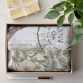 Wilde Rozen Carte Postale Songbird French Script Tissuepapier (Geschenk)