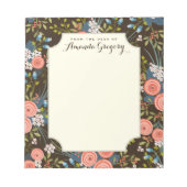 Wilde Rozen Floral Garden - Aangepaste Blocnote (Voorkant)