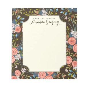 Wilde Rozen Floral Garden - Aangepaste Blocnote
