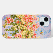 WILDE ROZEN ,GROENE BLADEREN ,VLIEGENDE VOGEL IN B Case-Mate iPhone CASE (Achterkant (horizontaal))