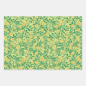 Wilde rozen in geel en groen inpakpapier vel (Voorkant 3)