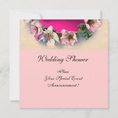 WILDE ROZEN MET PINK RIBBON,MONOGRAM KAART (Achterkant)