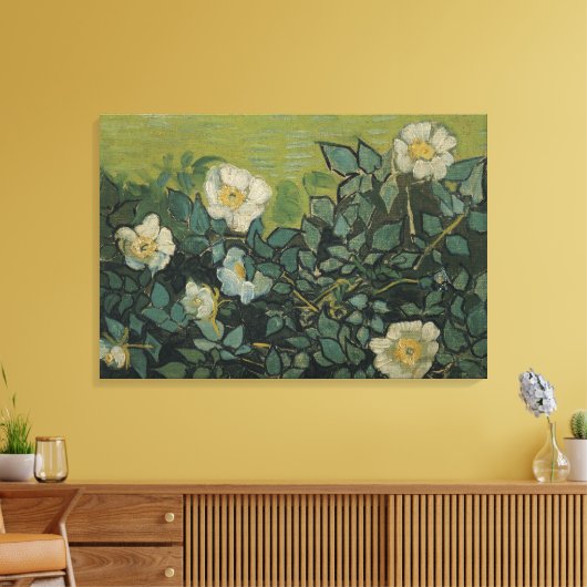  wilde Rozen Van Gogh Canvas Afdruk (Insitu (Woonkamer))
