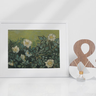 Wilde Rozen van Vincent van Gogh, tuinkunst Poster