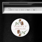 Wilde rustieke bloemen | Verbrande Oranje bloemenb Magneet