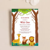 wilde safari bosgrond kind verjaardag kaart