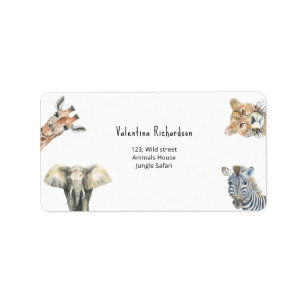 Wilde safari dieren baby shower etiket