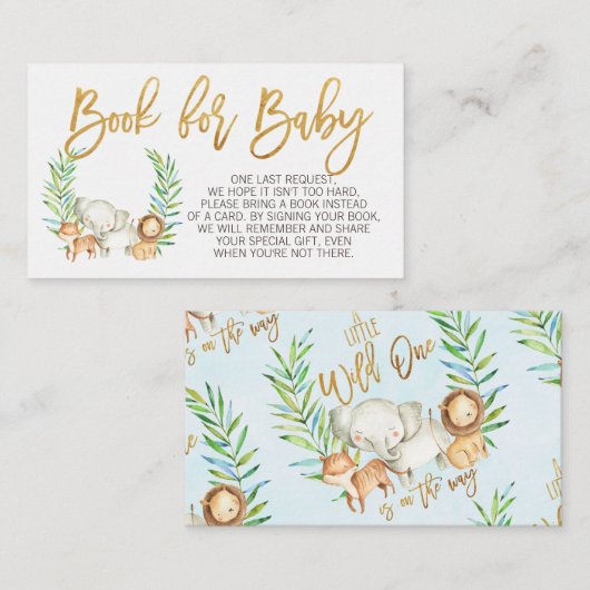 Wilde safari oerwoud informatiekaartje (Voorkant / Achterkant)