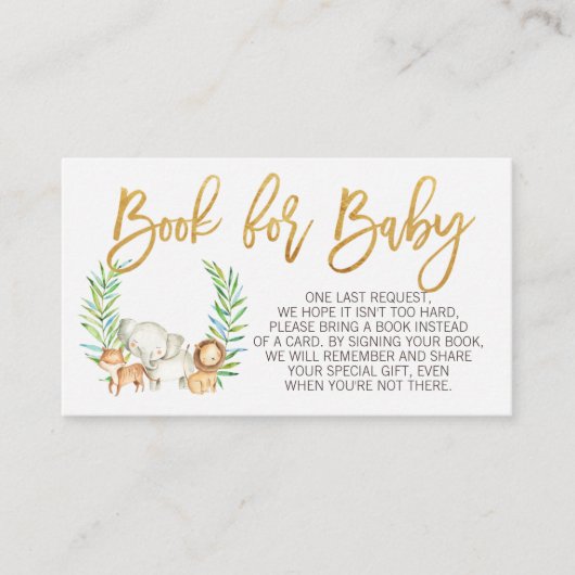 Wilde safari oerwoud informatiekaartje (Voorkant)