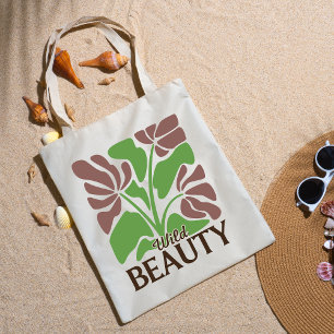 Wilde Schoonheid Bruine Bloem Boho Elegante Boodsc Tote Bag