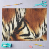 Wilde Sinaasappel- en witte tijgerstrepen Tissuepapier (Craft)