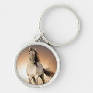 Wilde Stallion op zonsondergang Sleutelhanger