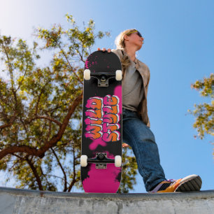 Wilde Stijlroze graffiti-schildpad Skateboard