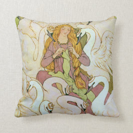 Wilde Swans Eleanor Abbott Fine Art Kussen