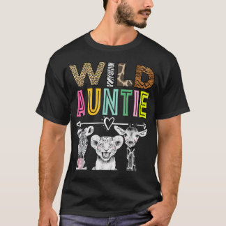 Wilde tante dierentuin thema verjaardag safari jun t-shirt