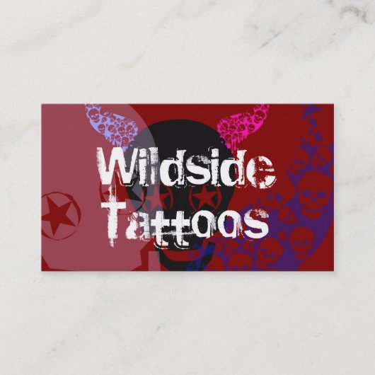 Wilde Tattoos Visitekaartjes (Voorkant)