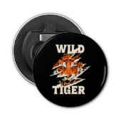 Wilde tijger button flesopener (Voorkant)
